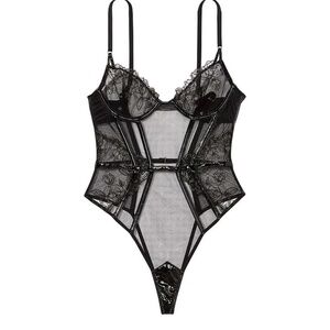 Victoria's Secret Black Lace Bodysuit